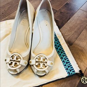 Tory Burch open toe wedge heel